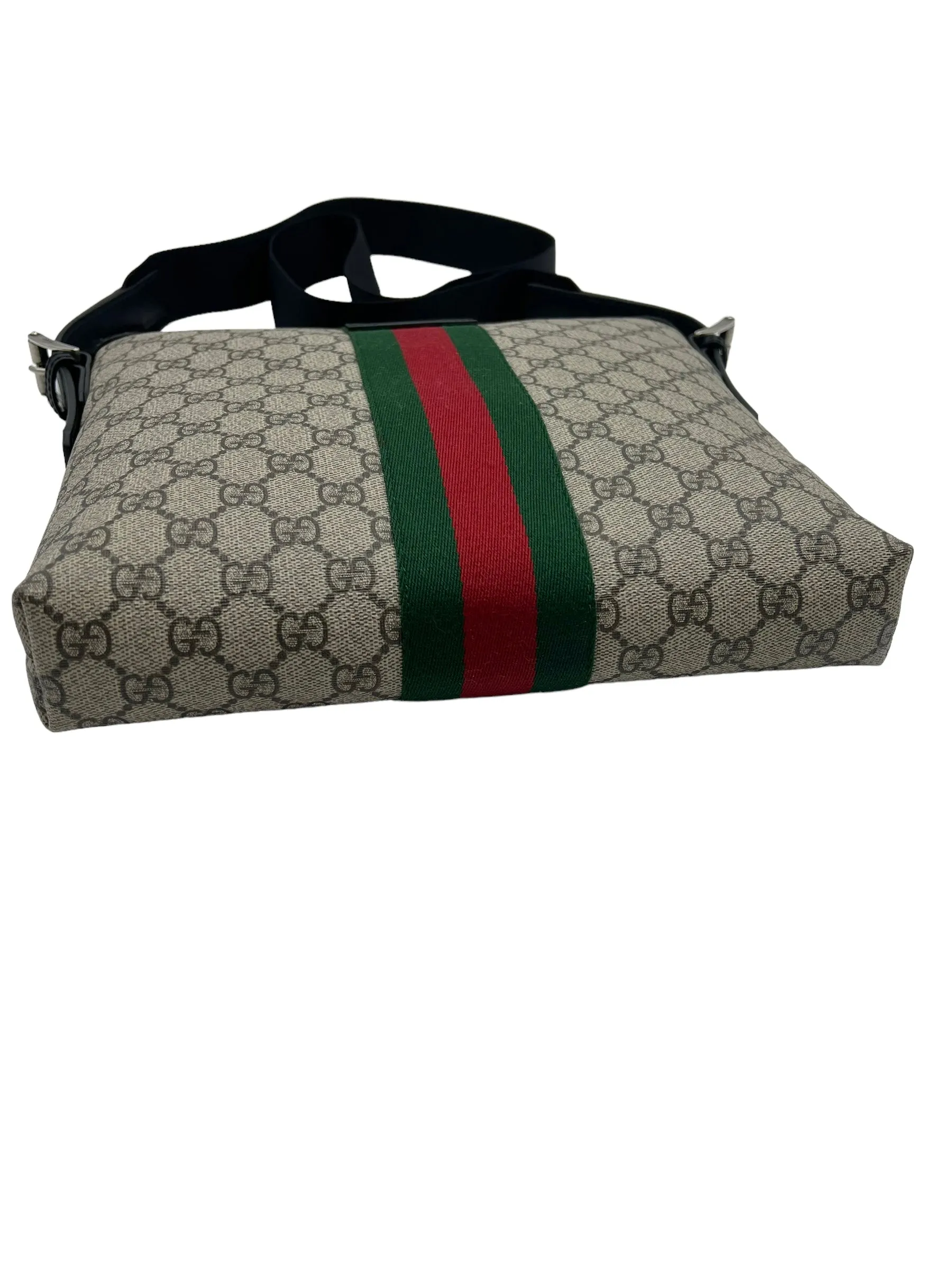 Gucci GG Supreme Web Stripe Messenger Bag
