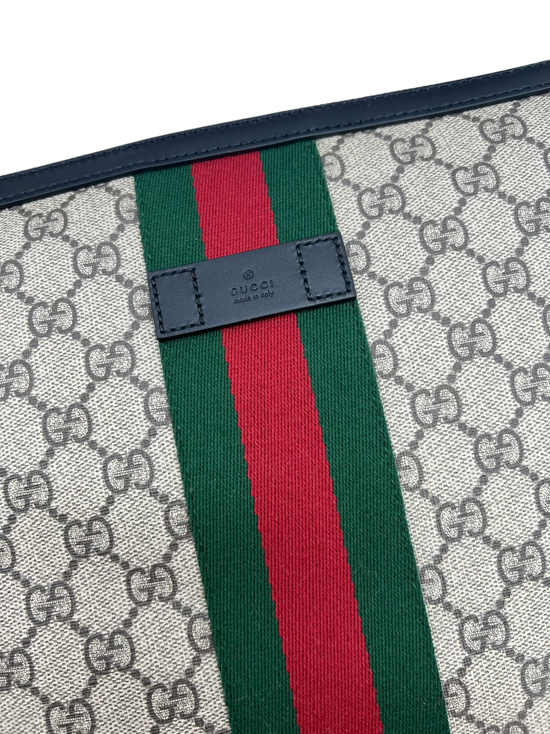 Gucci GG Supreme Web Stripe Messenger Bag