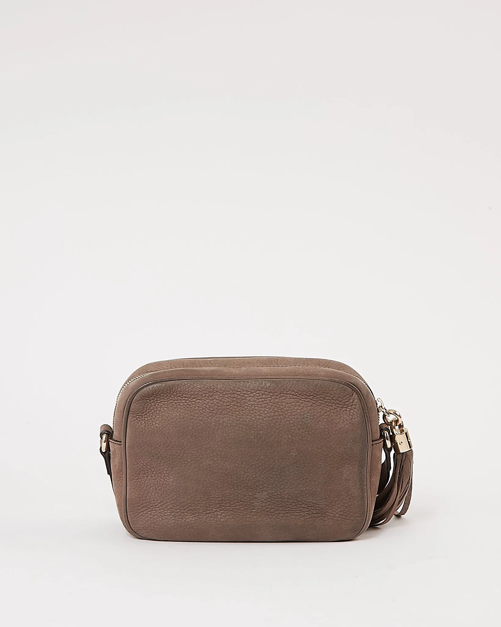 Gucci Grey Suede GG Soho Disco Crossbody Bag