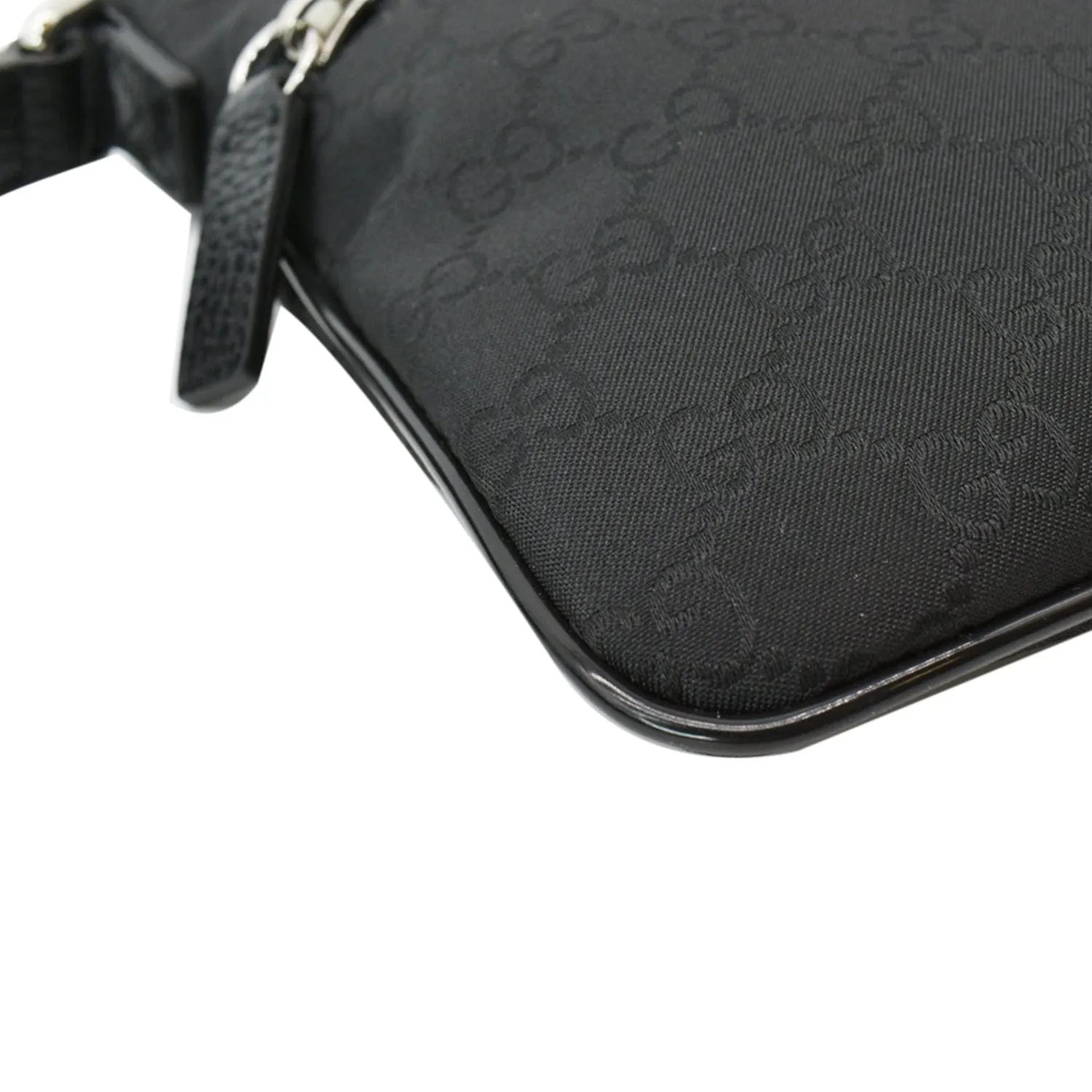 GUCCI Nylon GG Canvas Messenger Bag Black 449183