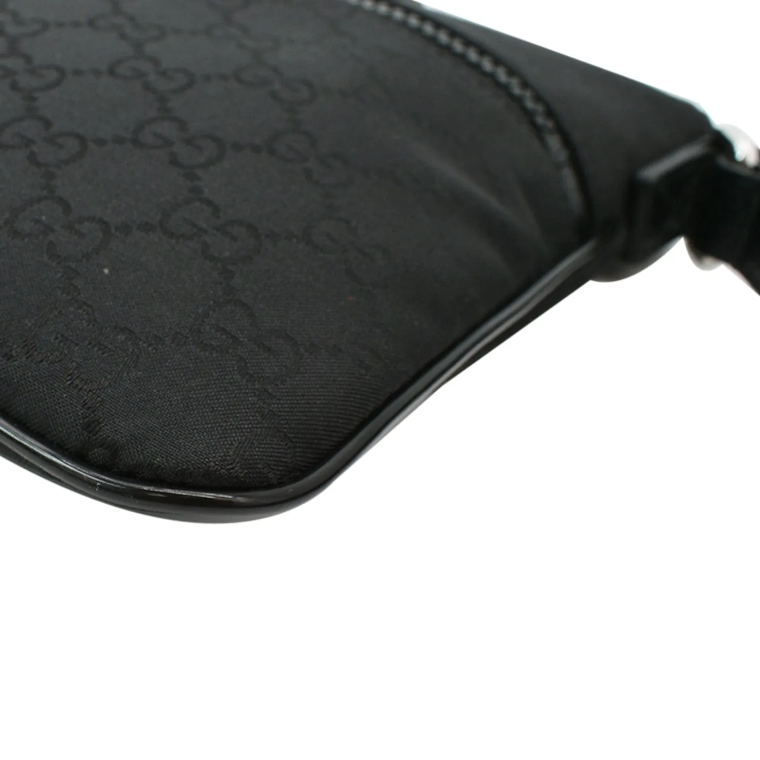 GUCCI Nylon GG Canvas Messenger Bag Black 449183