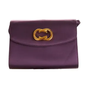 Gucci Purple Satin Shoulder Bag