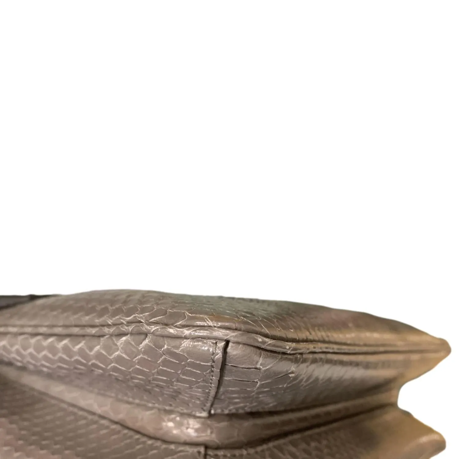 GUCCI Rajah Medium Leather Chain Shoulder Bag Grey 537241