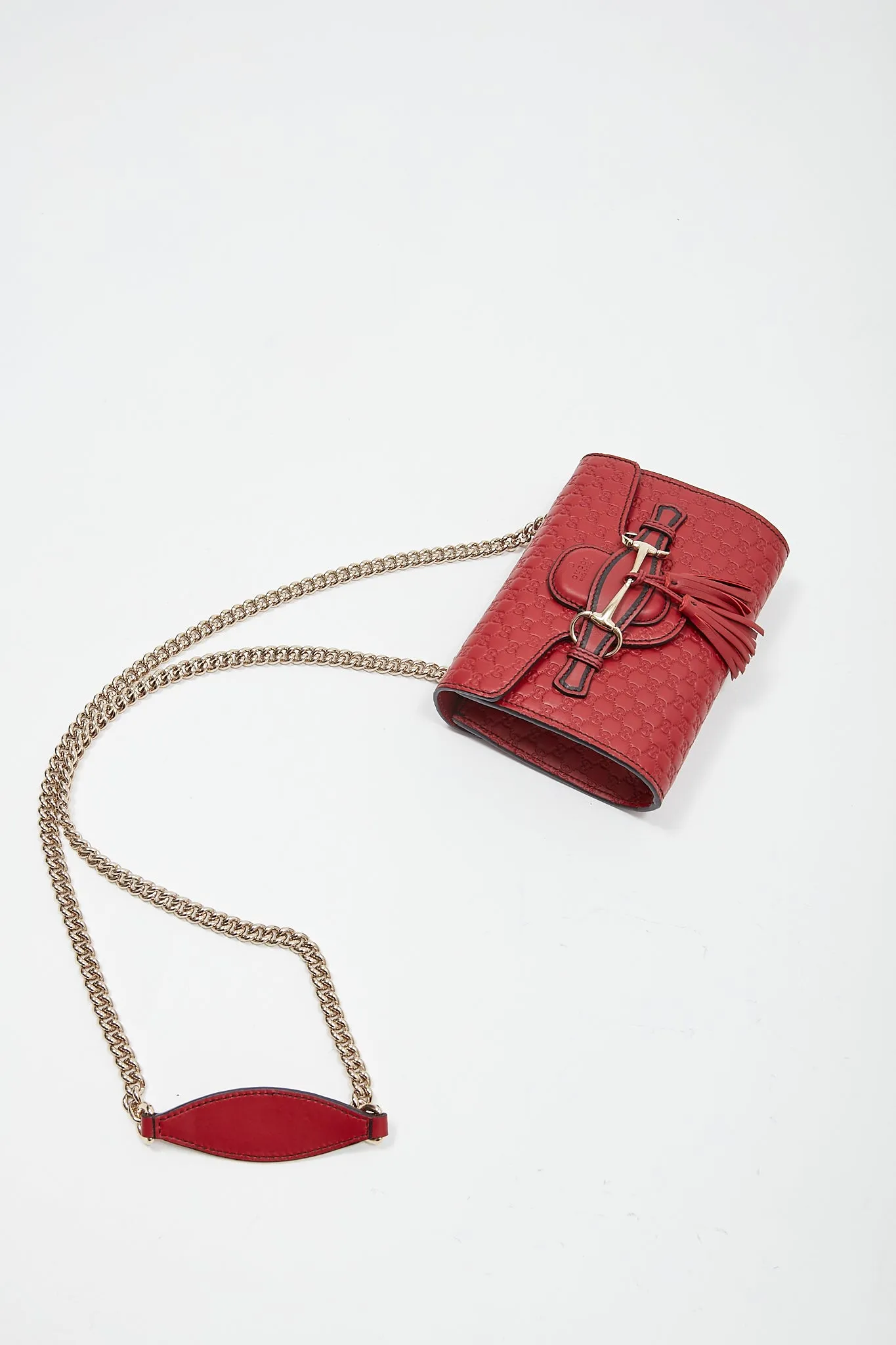 Gucci Red Microguccissima GG Mini Signature Emily Crossbody Bag