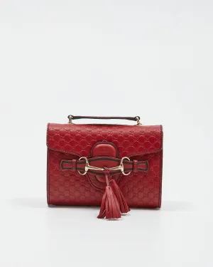 Gucci Red Microguccissima GG Mini Signature Emily Crossbody Bag