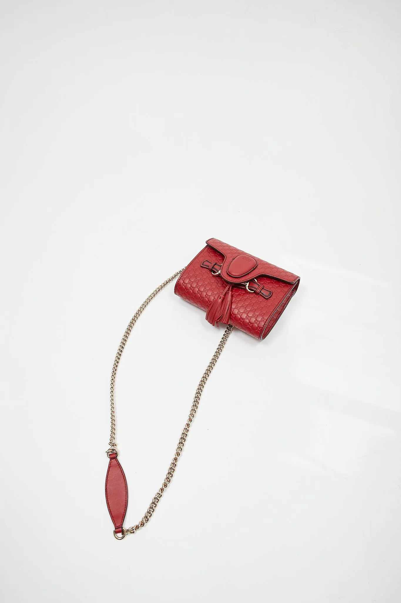 Gucci Red Microguccissima GG Mini Signature Emily Crossbody Bag