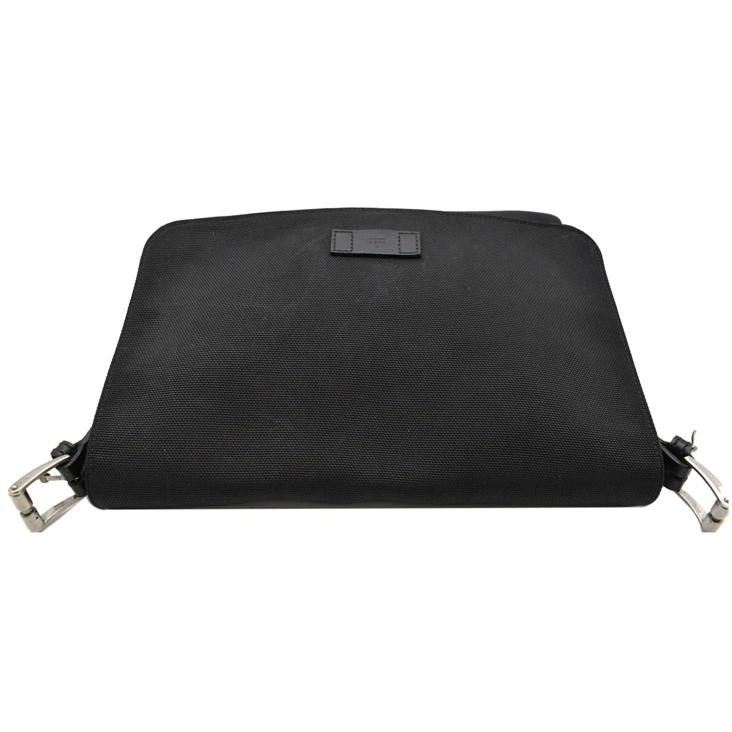 GUCCI Techno Large Web Nylon Canvas Messenger Bag Black 337074