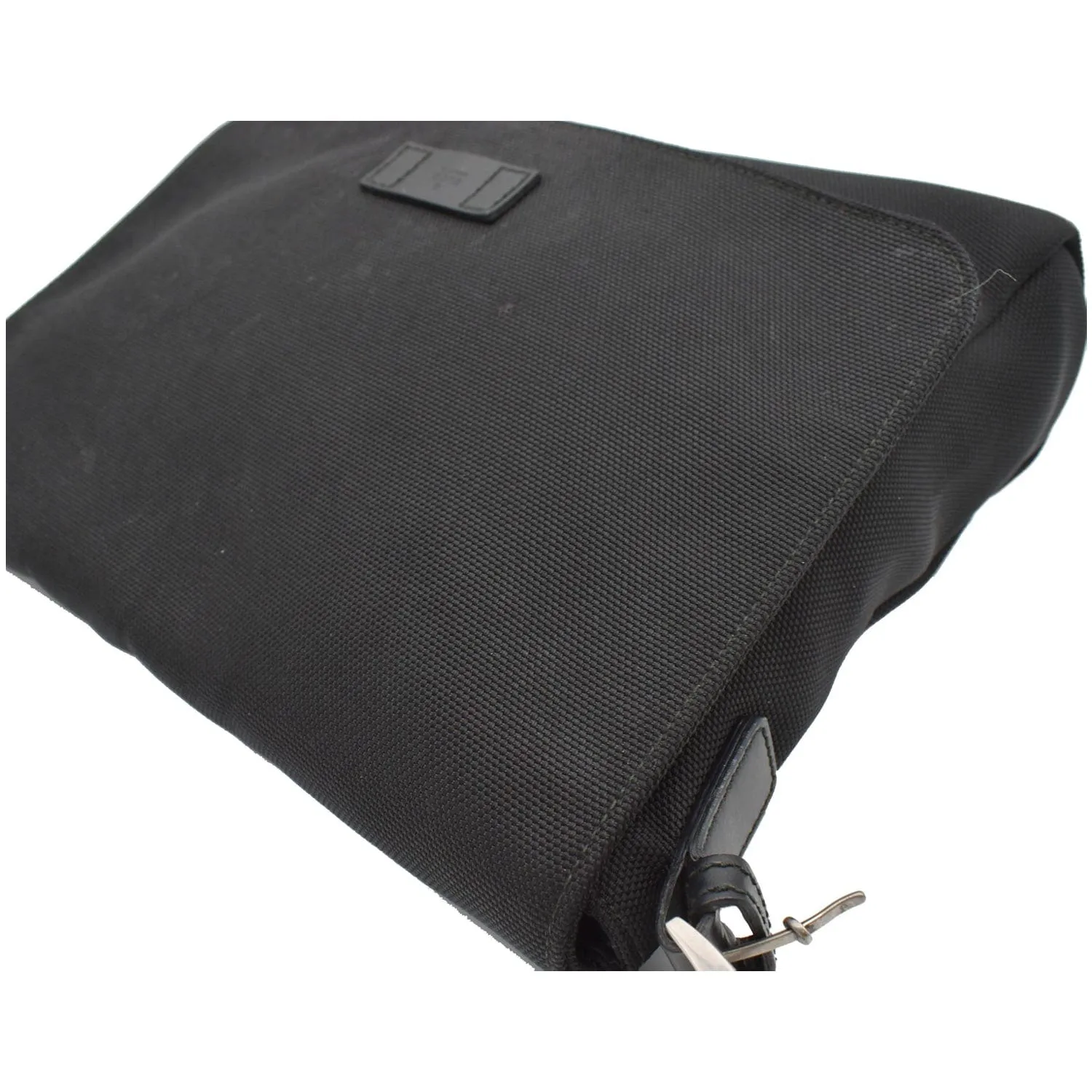 GUCCI Techno Large Web Nylon Canvas Messenger Bag Black 337074