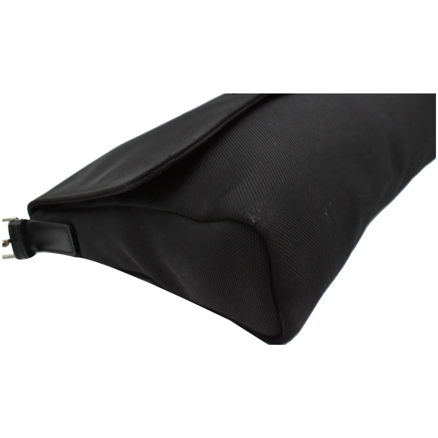 GUCCI Techno Large Web Nylon Canvas Messenger Bag Black 337074