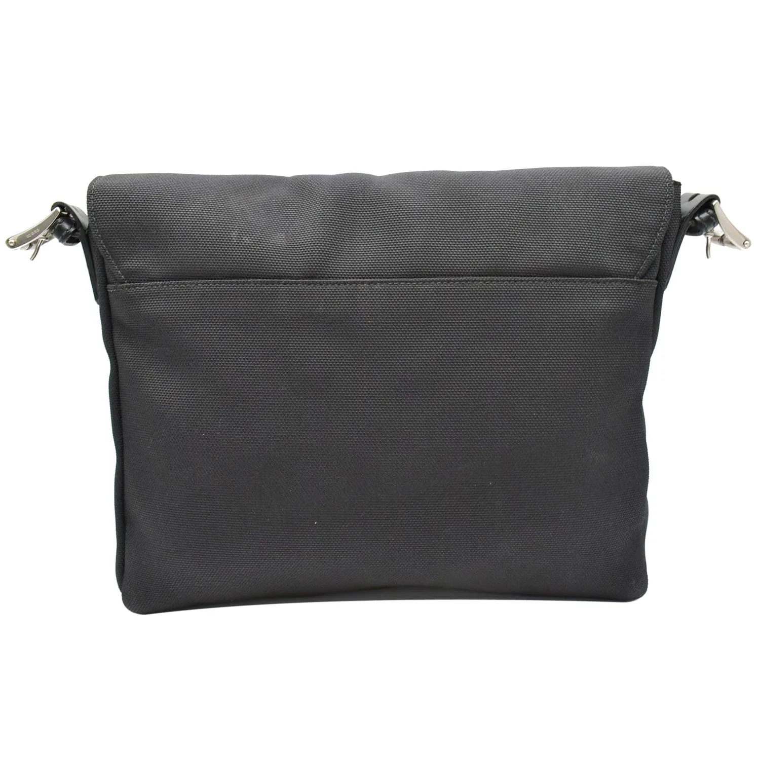 GUCCI Techno Large Web Nylon Canvas Messenger Bag Black 337074