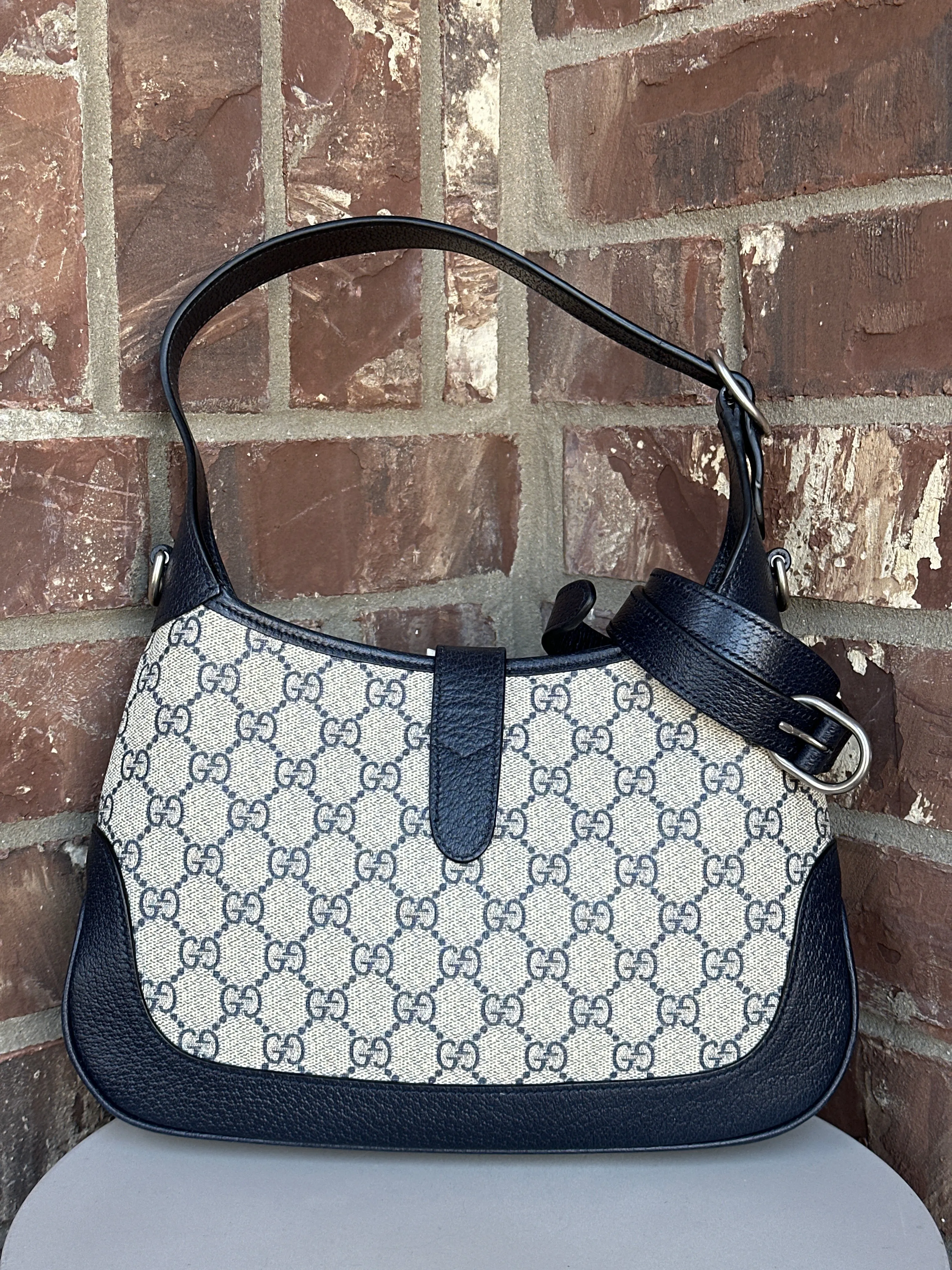 Gucci Web Strap Jackie 1961 Hobo GG Coated Canvas Small 98909