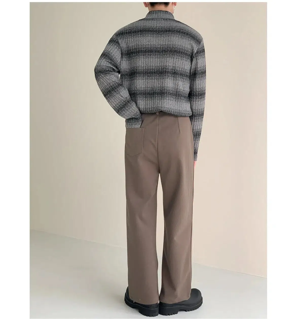 Half-Turtle Striped Bottoming Shirt