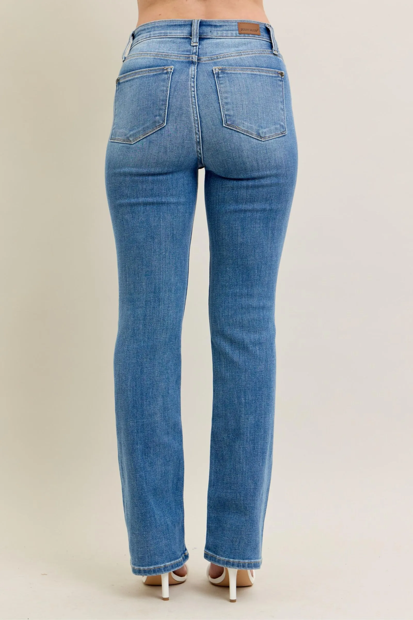 Halli High Waist Classic Contrast Wash Bootcut
