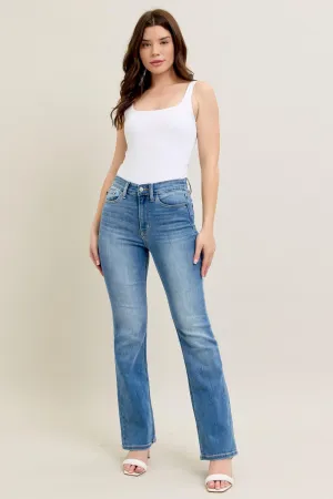 Halli High Waist Classic Contrast Wash Bootcut