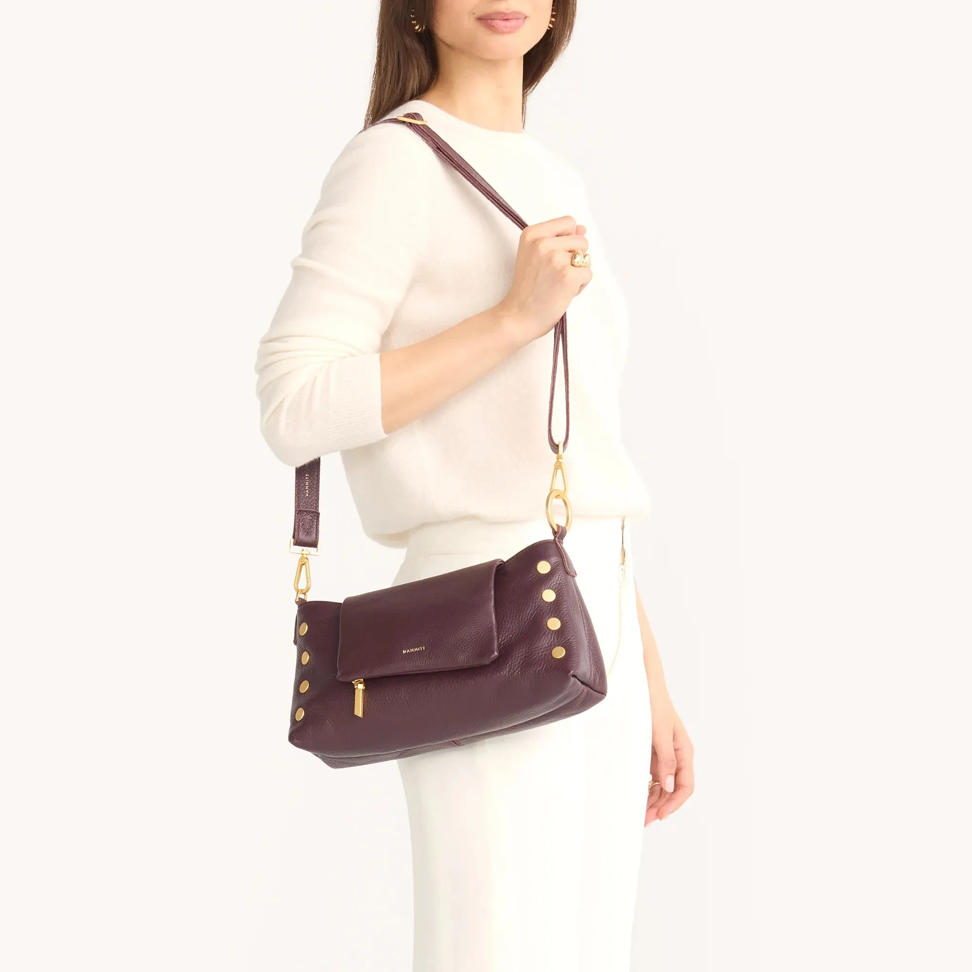 Hammitt VIP Satchel Cabernet Pebble