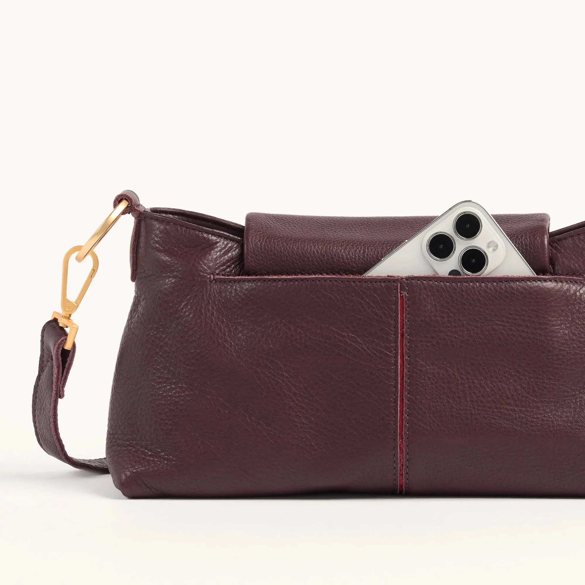 Hammitt VIP Satchel Cabernet Pebble