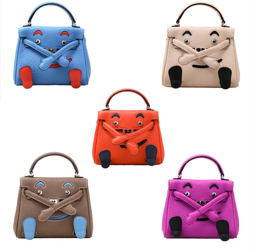 handbag with a monster cartoon bag