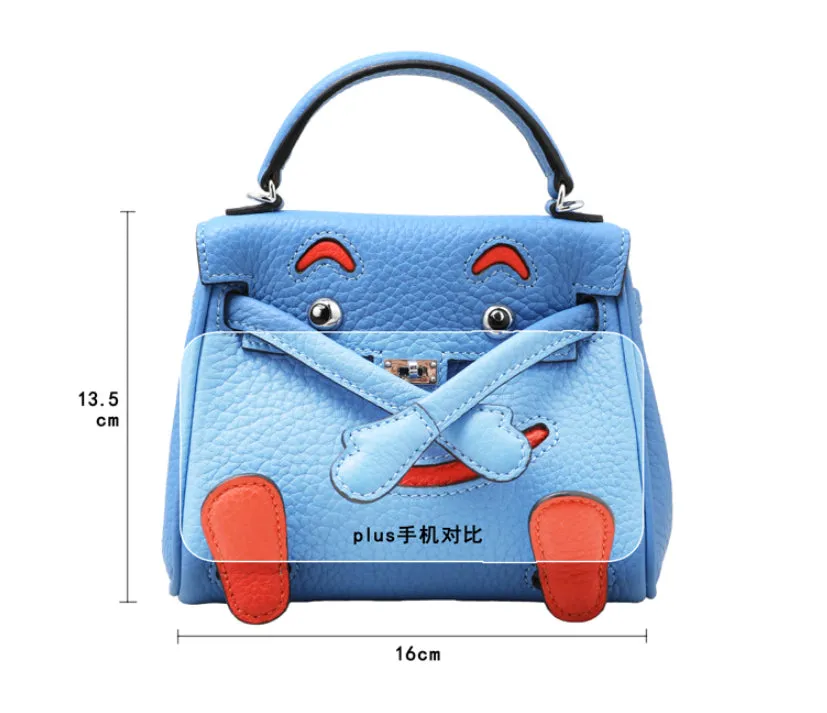 handbag with a monster cartoon bag