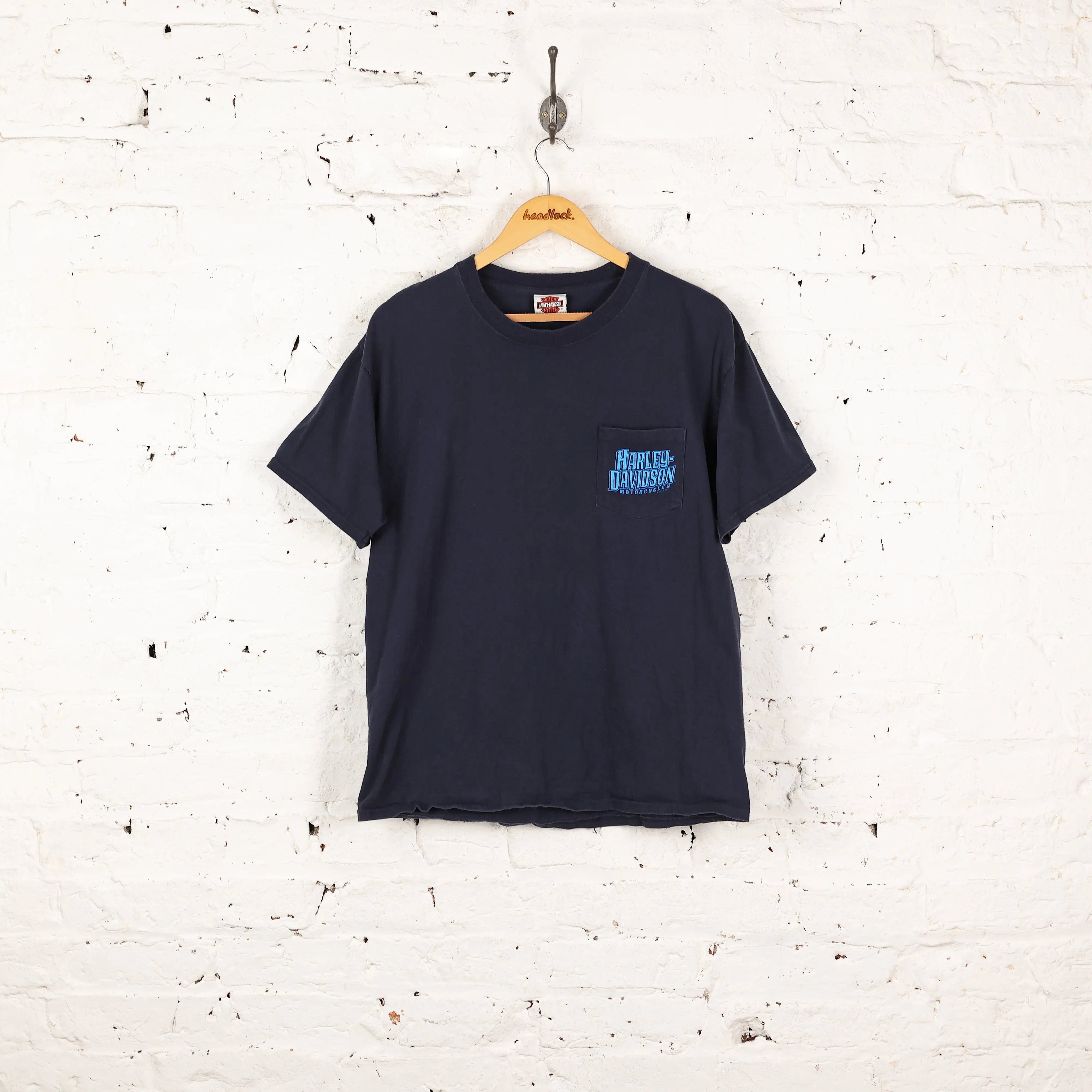 Harley Davidson Low Country Pocket T Shirt - Blue - L