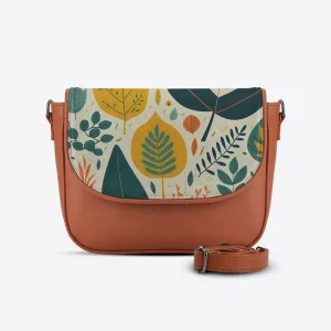 Havana Messenger Crossbody leaves