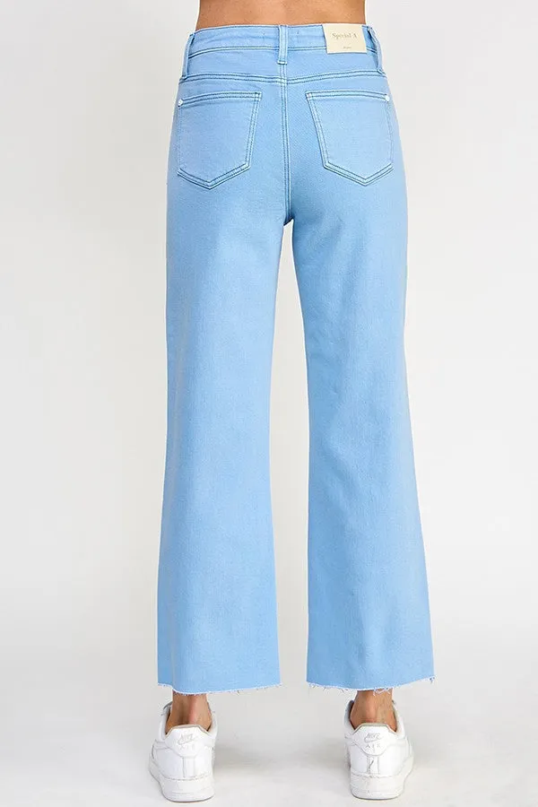 Haylee High Rise Dad Jeans In Chambray Blue