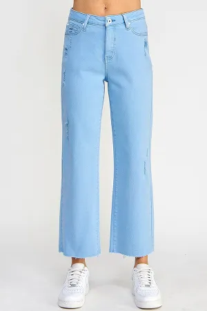 Haylee High Rise Dad Jeans In Chambray Blue