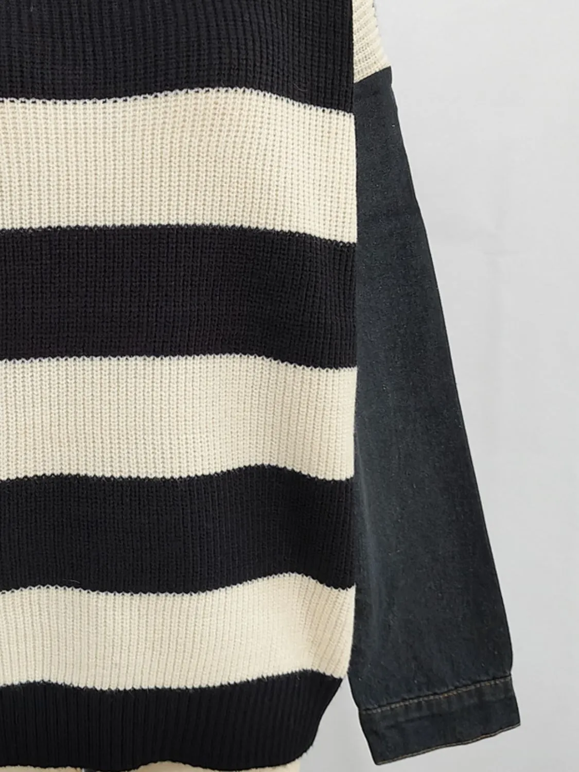Hazel Blues® |  Contrast Round Neck Long Sleeve Sweater