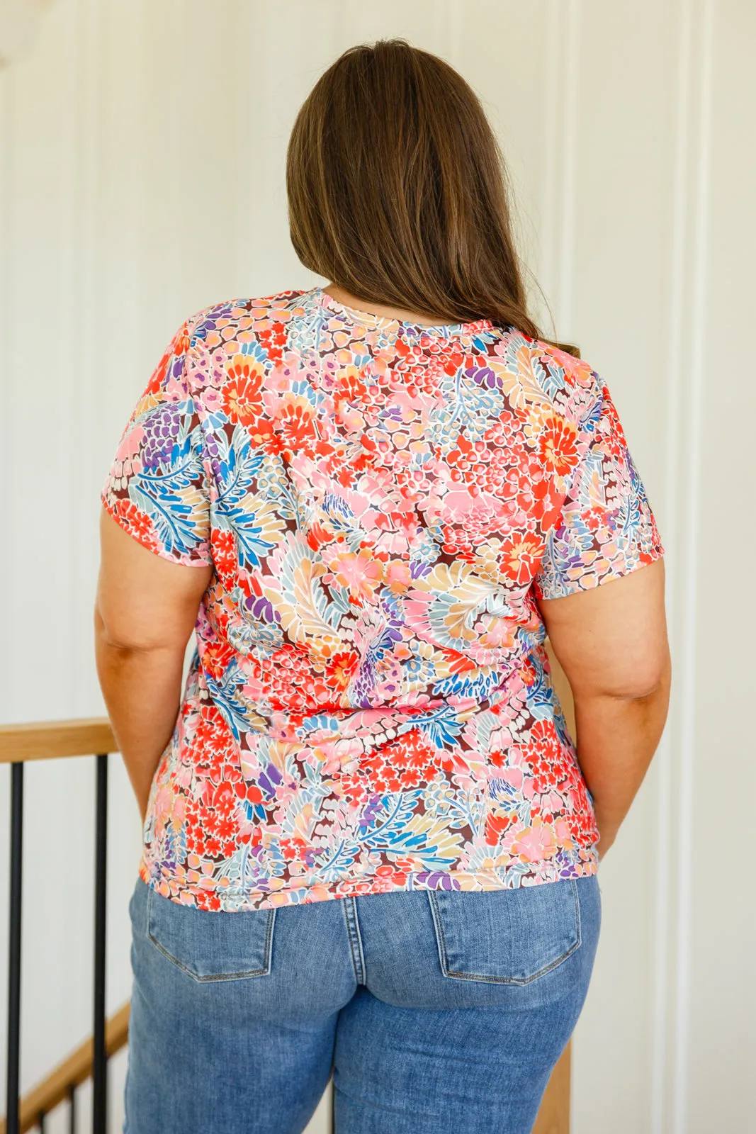 Hazel Blues® |  Flowers Everywhere Floral Top