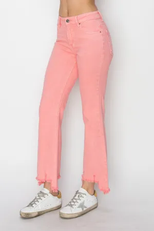Hazel Blues® |  RISEN Raw Hem Bootcut Jeans with Pockets