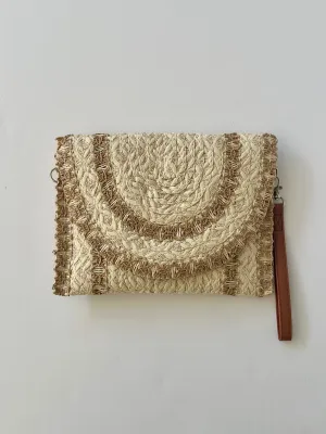 HB32 STRAW CLUTCH BAG