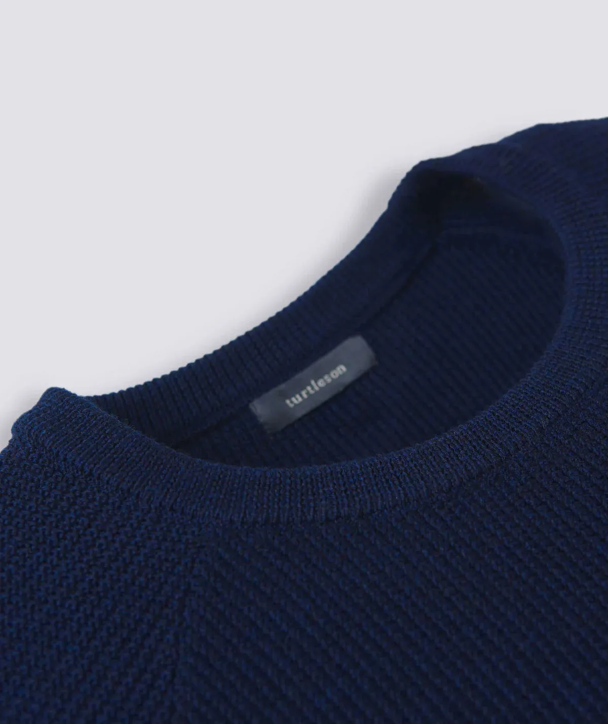 Heath Waffle Knit Crewneck Sweater - Admiral