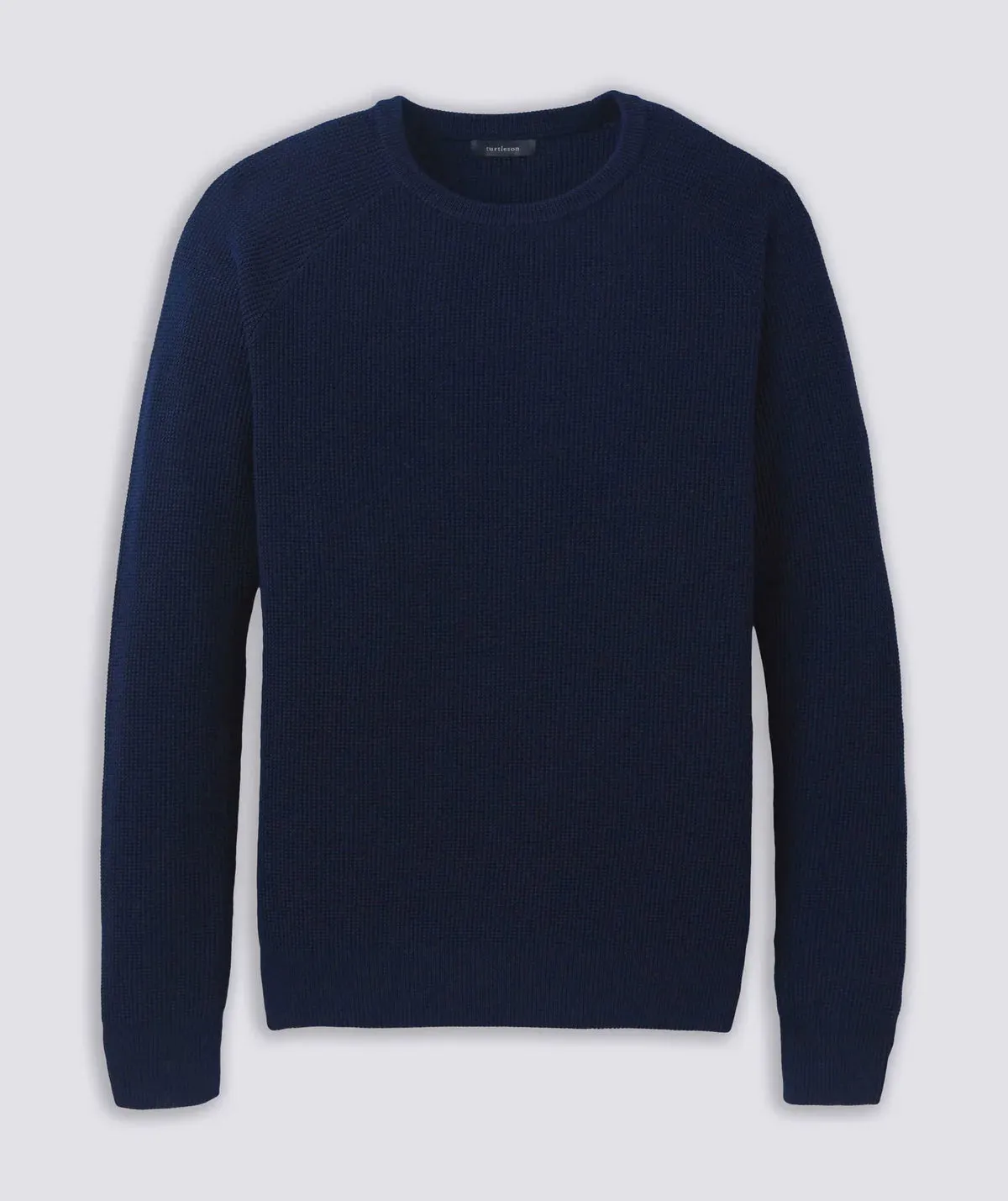 Heath Waffle Knit Crewneck Sweater - Admiral