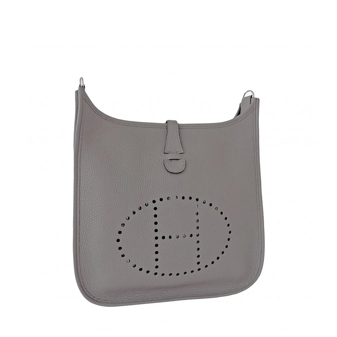 Hermes Etain Evelyne Tin Grey PM Clemence Messenger Crossbody