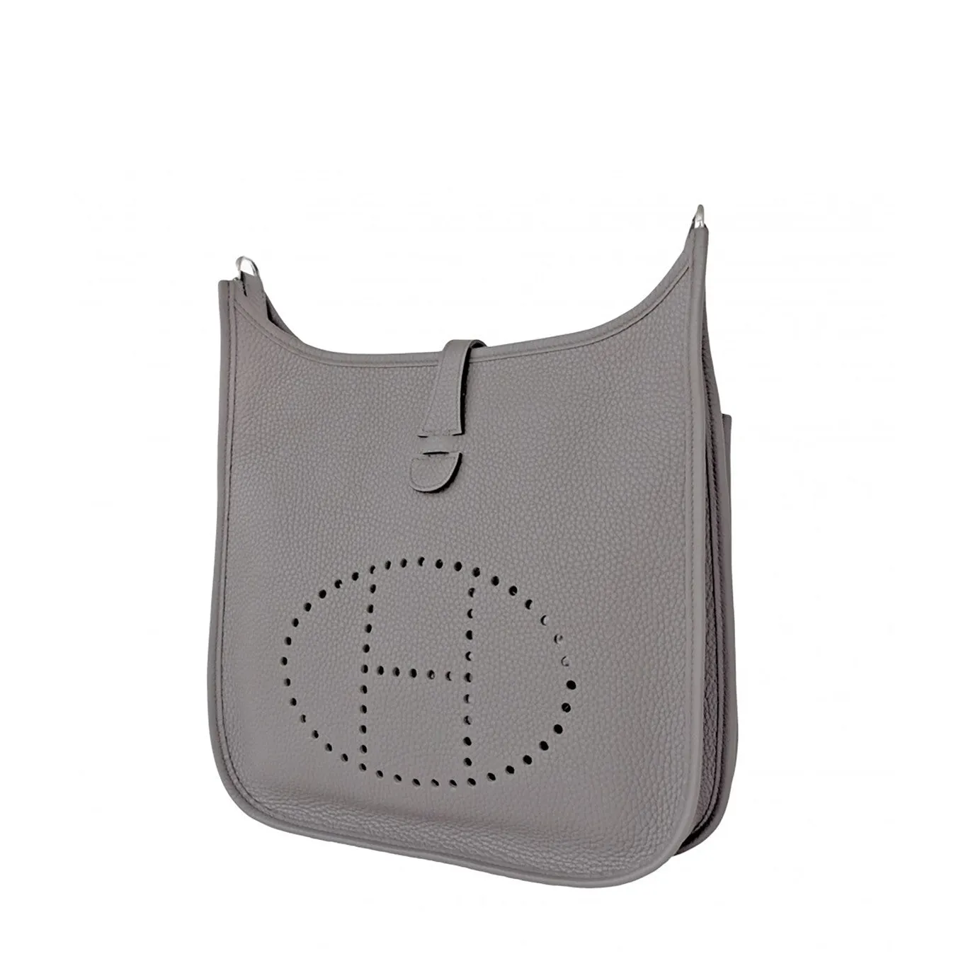 Hermes Etain Evelyne Tin Grey PM Clemence Messenger Crossbody