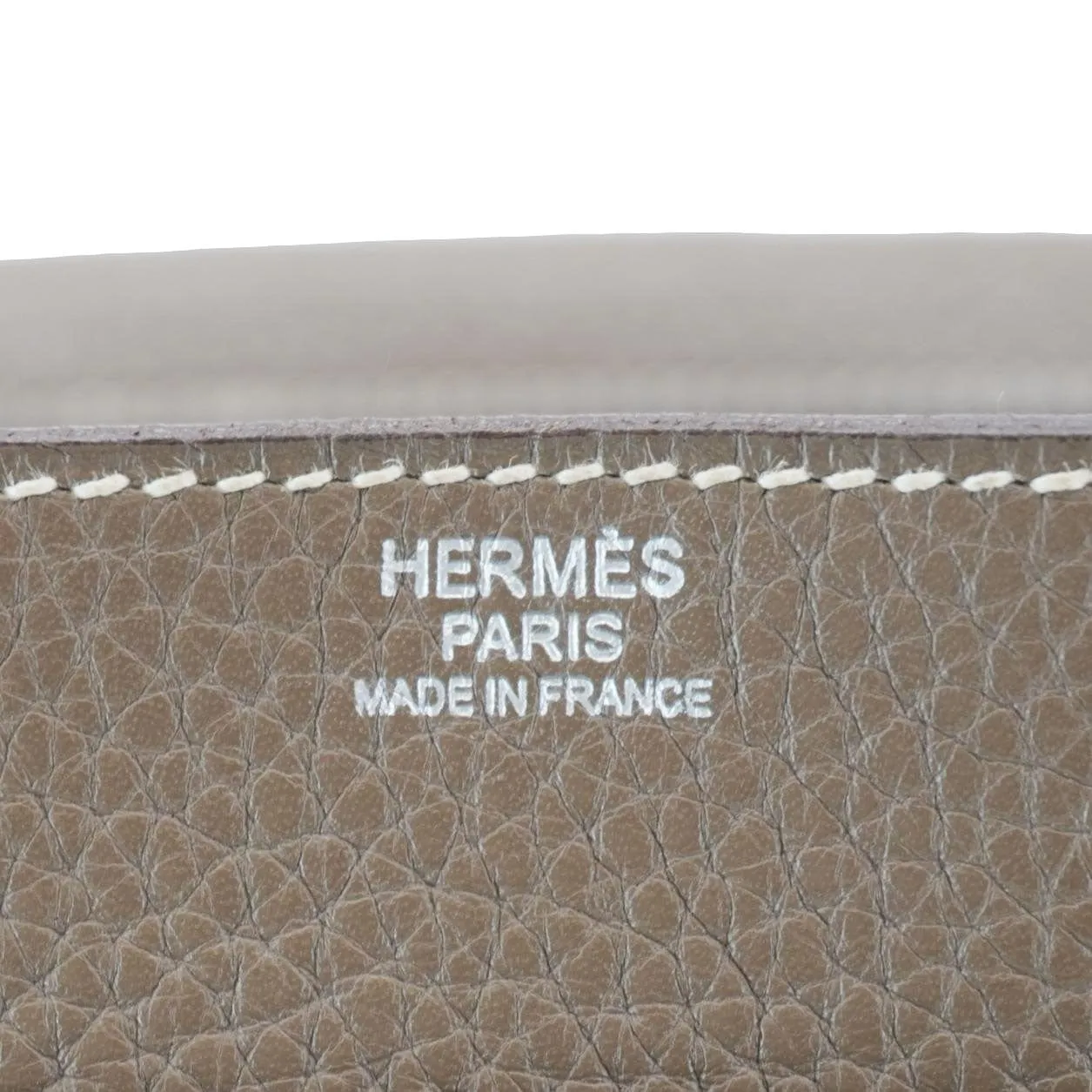 HERMES Steve Taurillon Clemence Leather Messenger Bag Brown