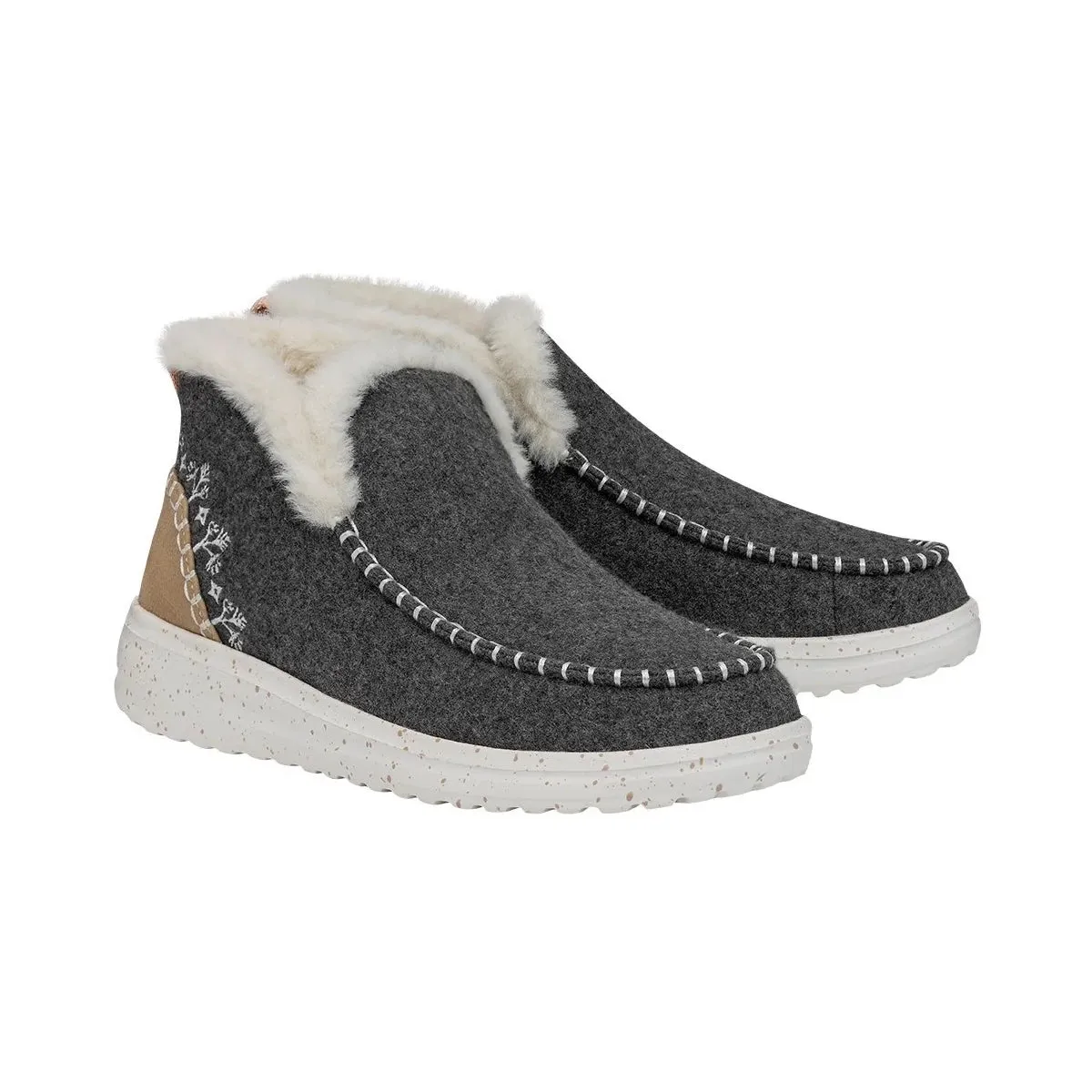 HEYDUDE Denny Wool Faux Shearling Boots