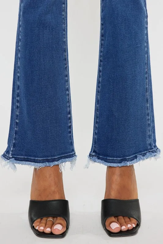 High-Rise Button-Fly Bootcut Jeans