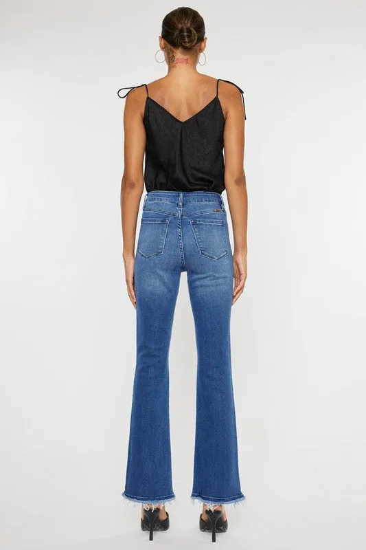 High-Rise Button-Fly Bootcut Jeans