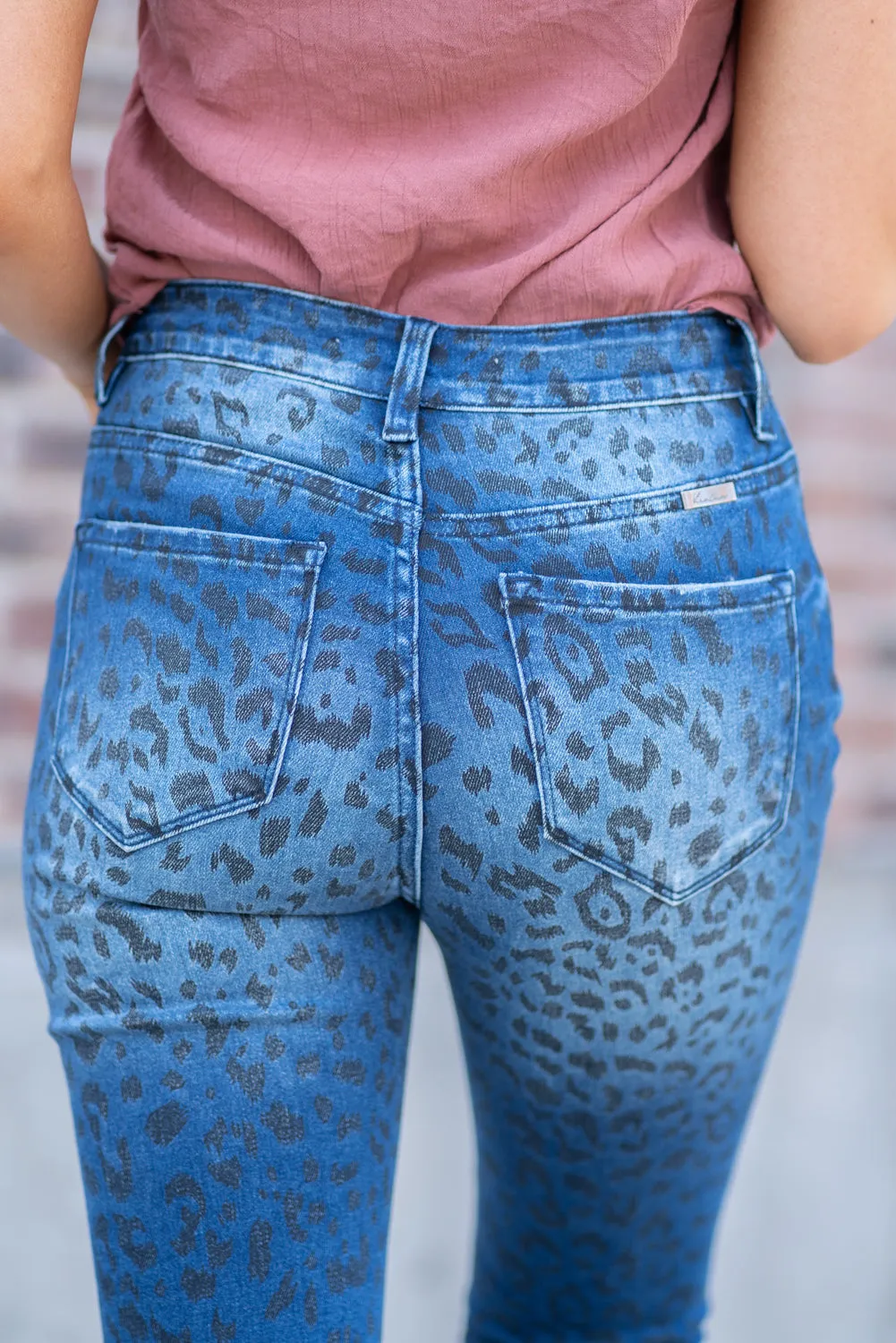 High Rise Leopard Print Skinny