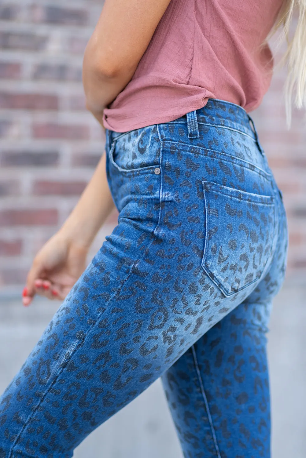 High Rise Leopard Print Skinny