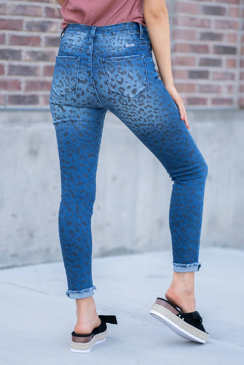 High Rise Leopard Print Skinny