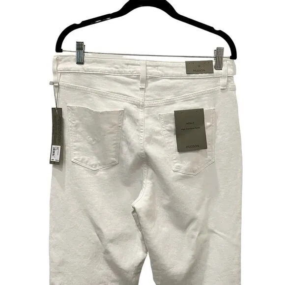 Hudson Jeans  Holly High Rise Flare Jeans White Size 33 New
