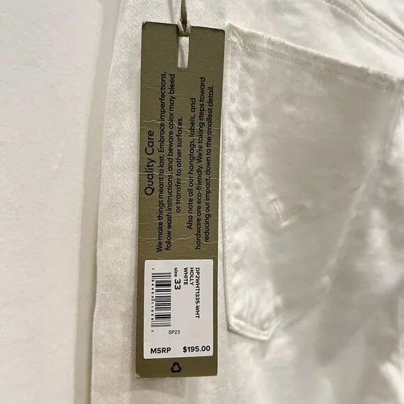Hudson Jeans  Holly High Rise Flare Jeans White Size 33 New