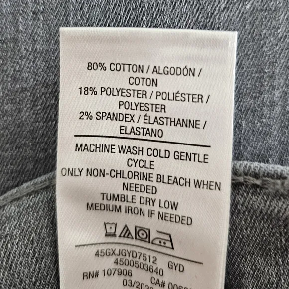 Hudson Jeans Natalie Mid Rise Bootcut Crop Gray Jeans 25 NWT