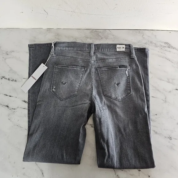 Hudson Jeans Natalie Mid Rise Bootcut Crop Gray Jeans 25 NWT