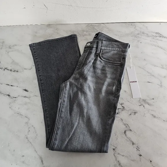 Hudson Jeans Natalie Mid Rise Bootcut Crop Gray Jeans 25 NWT