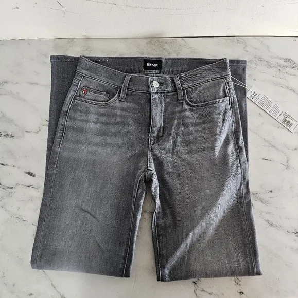 Hudson Jeans Natalie Mid Rise Bootcut Crop Gray Jeans 25 NWT