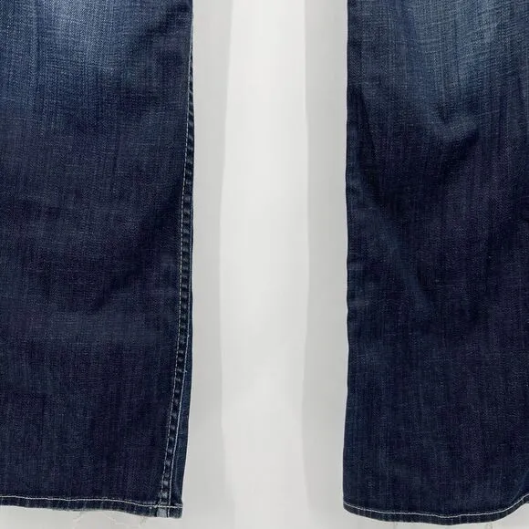 Hudson Mid Rise Signature Bootcut Jeans 2 Button Dark Wash Flap Pocket Size 30