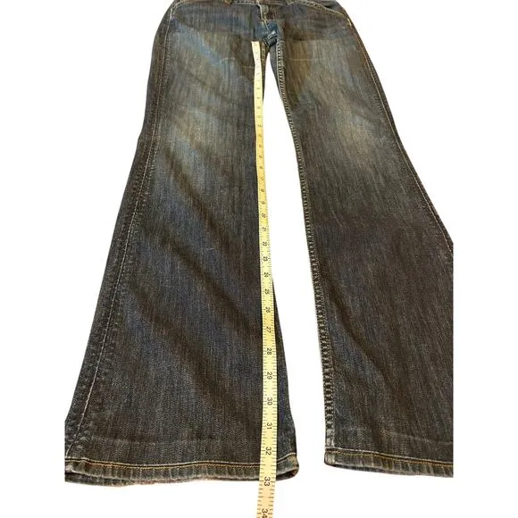 HUDSON Signature Dark Wash Y2K Low Rise Boot Cut Denim Jeans Women's Size 28