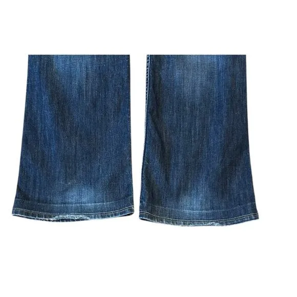 HUDSON Signature Dark Wash Y2K Low Rise Boot Cut Denim Jeans Women's Size 28